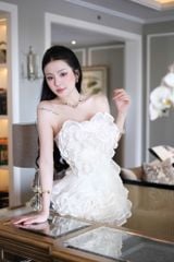 Đầm Voan Hoa Lượn Sóng