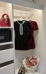 Đầm Kim Sa Viền Đá Khoét Ngực
