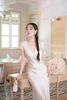 Đầm Lụa Suông Cổ V
