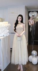 Đầm Lưới Cột Yếm Kèm Charm