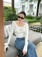 Quần Jean Wide Open Legs Pleat