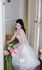 Đầm Lưới Cột Yếm Kèm Charm