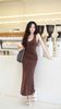 Đầm Thun Cổ U Đắp Chéo