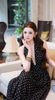 Đầm Chấm Bi Dài Cột Yếm