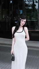 Đầm Balo Dài Chấm Bi