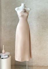 Maxi Yếm Lụa Kèm Hoa
