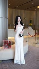 Đầm Ren Nền Hoa Đuôi Cá