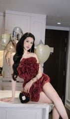 Đầm Voan Hoa Lượn Sóng