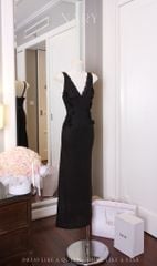 Đầm Thun Cổ V Đính Hoa