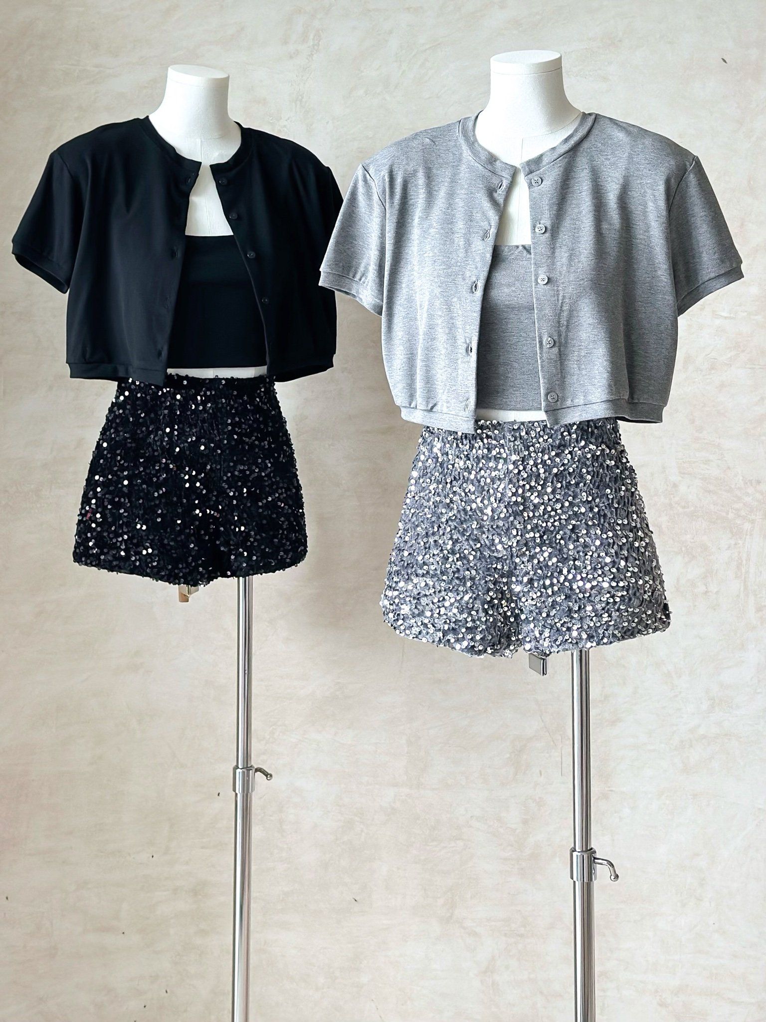Set Áo Croptop + Quần Kim Sa