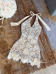 Đầm Cột Yếm Hoa Đính Nơ