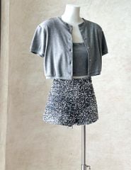 Set Áo Croptop + Quần Kim Sa