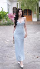 Đầm Thun Đính Hoa