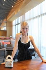 Đầm Balo Dài Chấm Bi