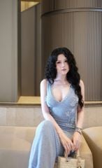 Đầm Thun Cổ V Đính Hoa