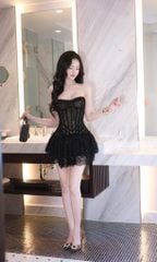 Đầm Cup Lưới Ren Kim Sa