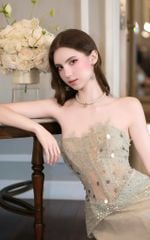 Đầm Cup Kết Châu Kèm Charm