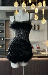 Đầm Lụa Kết Lông
