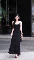 Đầm Balo Dài Chấm Bi