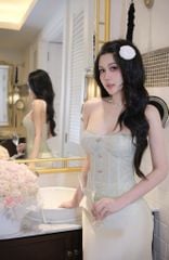Set Áo Cúp Ren Phối Cv Lụa