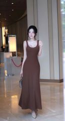 Đầm Thun Cổ U Đuôi Cá