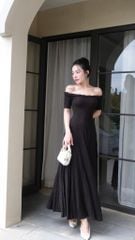 Đầm Len Xoắn Bẹt Vai