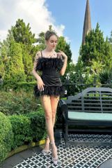 Đầm Lụa Kết Lông