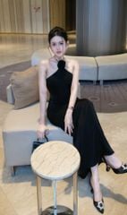 Maxi Yếm Lụa Kèm Hoa