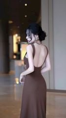 Đầm Thun Cổ U Đuôi Cá