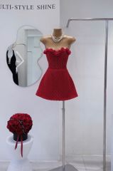 Đầm Ống Xòe Viền Bông