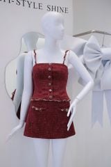 Set Nút Dạ Viền Dây Xích