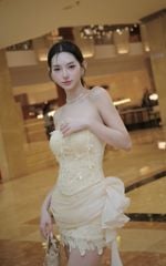 Đầm Ống Ren Đính Nơ Tua Rua