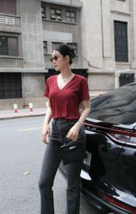 Quần Jean Lưng Cao Ống Bass