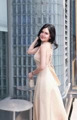 Đầm Thun Xoắn Hở Lưng