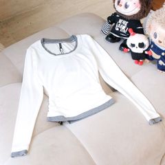 Áo Thun Nhúng 2 Bên Phối Màu