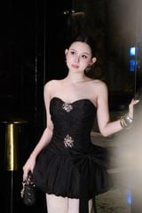 Đầm Voan Kèm Charm Đính Nơ