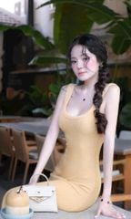 Đầm Thun Cổ U Đuôi Cá