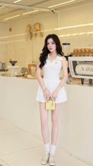 Đầm Xòe Cổ SM Kèm Charm
