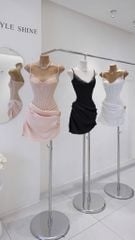 Đầm Ren Phối Lụa Kèm Charm