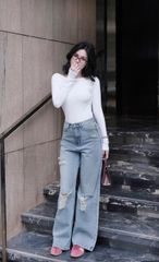 Quần Jean Straight Cood Distressed