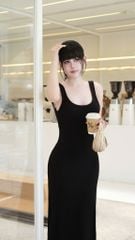 Đầm Thun Cổ U Đuôi Cá