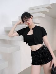 Set Áo Croptop + Quần Kim Sa