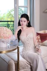 Set Áo Cúp Ren Phối Cv Lụa