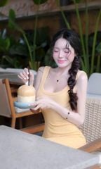 Đầm Thun Cổ U Đuôi Cá
