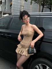 Đầm Ống Đai Nịt Khoen Ngực