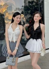 Áo Yếm Nền Hoa Thắt Nơ