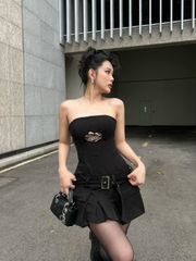 Đầm Ống Đai Nịt Khoen Ngực