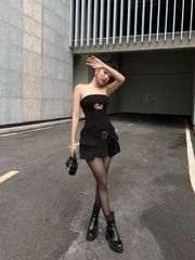 Đầm Ống Đai Nịt Khoen Ngực