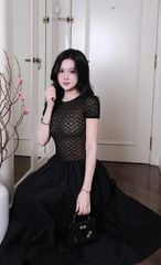 Đầm Thun Ren Phối Kate