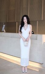 Đầm Thun Cổ V Đính Hoa